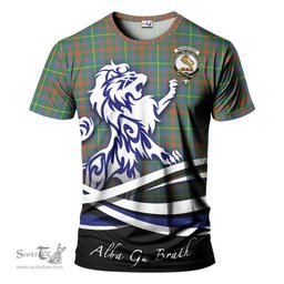ScotsTee Shop Scottish MacKintosh Hunting Ancient Clan Crest Tartan T Shirt Alba Gu Brath Regal Lion Emblem