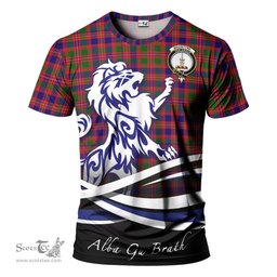 ScotsTee Shop Scottish MacIntyre Modern Clan Crest Tartan T Shirt Alba Gu Brath Regal Lion Emblem