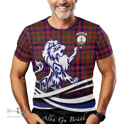 ScotsTee Shop Scottish MacIntyre Modern Clan Crest Tartan T Shirt Alba Gu Brath Regal Lion Emblem