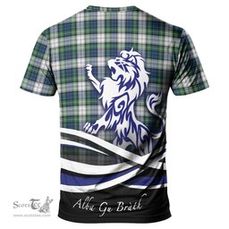 ScotsTee Shop Scottish Gordon Dress Ancient Clan Crest Tartan T Shirt Alba Gu Brath Regal Lion Emblem