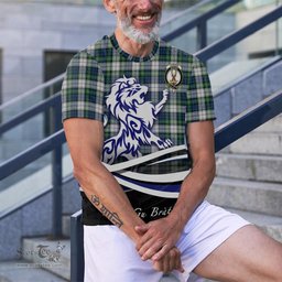 ScotsTee Shop Scottish Gordon Dress Ancient Clan Crest Tartan T Shirt Alba Gu Brath Regal Lion Emblem