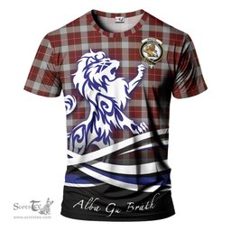 ScotsTee Shop Scottish MacFie Dress Clan Crest Tartan T Shirt Alba Gu Brath Regal Lion Emblem
