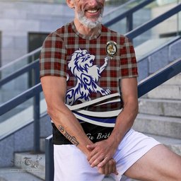 ScotsTee Shop Scottish MacFie Dress Clan Crest Tartan T Shirt Alba Gu Brath Regal Lion Emblem