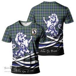 ScotsTee Shop Scottish MacDonell of Glengarry Ancient Clan Crest Tartan T Shirt Alba Gu Brath Regal Lion Emblem