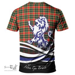 ScotsTee Shop Scottish MacLachlan Hunting Modern Clan Crest Tartan T Shirt Alba Gu Brath Regal Lion Emblem