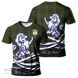 ScotsTee Shop Scottish MacLean Hunting Clan Crest Tartan T Shirt Alba Gu Brath Regal Lion Emblem