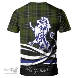 ScotsTee Shop Scottish MacLean Hunting Clan Crest Tartan T Shirt Alba Gu Brath Regal Lion Emblem