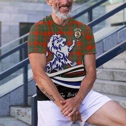 ScotsTee Shop Scottish MacGregor Ancient Clan Crest Tartan T Shirt Alba Gu Brath Regal Lion Emblem