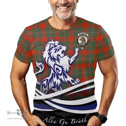 ScotsTee Shop Scottish MacGregor Ancient Clan Crest Tartan T Shirt Alba Gu Brath Regal Lion Emblem