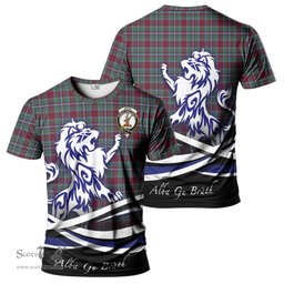 ScotsTee Shop Scottish Spens (Spence) Clan Crest Tartan T Shirt Alba Gu Brath Regal Lion Emblem