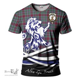 ScotsTee Shop Scottish Spens (Spence) Clan Crest Tartan T Shirt Alba Gu Brath Regal Lion Emblem