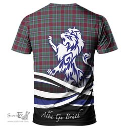 ScotsTee Shop Scottish Spens (Spence) Clan Crest Tartan T Shirt Alba Gu Brath Regal Lion Emblem