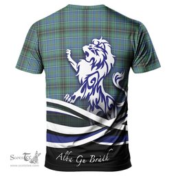 ScotsTee Shop Scottish MacInnes Ancient Clan Crest Tartan T Shirt Alba Gu Brath Regal Lion Emblem