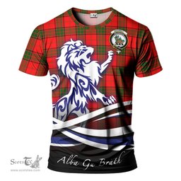 ScotsTee Shop Scottish Maxwell Modern Clan Crest Tartan T Shirt Alba Gu Brath Regal Lion Emblem