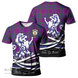 ScotsTee Shop Scottish Wardlaw Modern Clan Crest Tartan T Shirt Alba Gu Brath Regal Lion Emblem