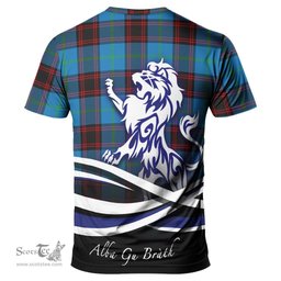 ScotsTee Shop Scottish Wedderburn Clan Crest Tartan T Shirt Alba Gu Brath Regal Lion Emblem