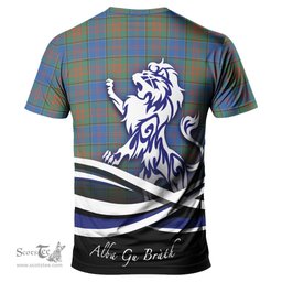ScotsTee Shop Scottish Stewart of Appin Hunting Ancient Clan Crest Tartan T Shirt Alba Gu Brath Regal Lion Emblem