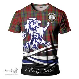 ScotsTee Shop Scottish MacLean of Duart Clan Crest Tartan T Shirt Alba Gu Brath Regal Lion Emblem