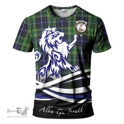 ScotsTee Shop Scottish McKellar Clan Crest Tartan T Shirt Alba Gu Brath Regal Lion Emblem