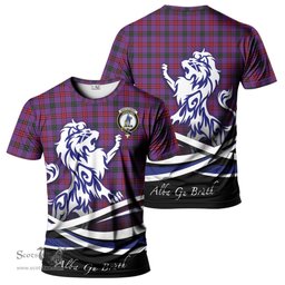 ScotsTee Shop Scottish Montgomery Modern Clan Crest Tartan T Shirt Alba Gu Brath Regal Lion Emblem