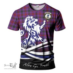 ScotsTee Shop Scottish Montgomery Modern Clan Crest Tartan T Shirt Alba Gu Brath Regal Lion Emblem