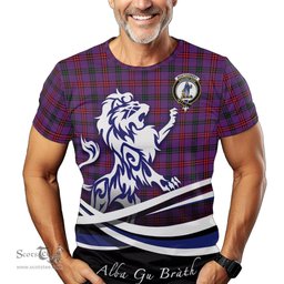 ScotsTee Shop Scottish Montgomery Modern Clan Crest Tartan T Shirt Alba Gu Brath Regal Lion Emblem