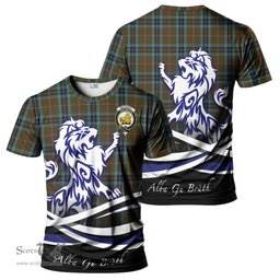 ScotsTee Shop Scottish MacTavish Hunting Clan Crest Tartan T Shirt Alba Gu Brath Regal Lion Emblem