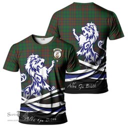 ScotsTee Shop Scottish Matheson Hunting Highland Clan Crest Tartan T Shirt Alba Gu Brath Regal Lion Emblem