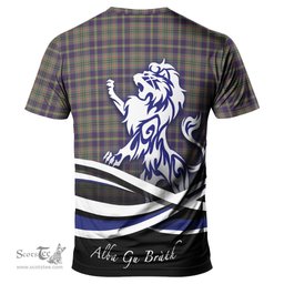 ScotsTee Shop Scottish Taylor Weathered Clan Crest Tartan T Shirt Alba Gu Brath Regal Lion Emblem