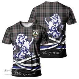 ScotsTee Shop Scottish Thompson Grey Clan Crest Tartan T Shirt Alba Gu Brath Regal Lion Emblem