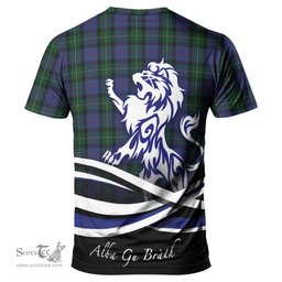 ScotsTee Shop Scottish MacPhail Hunting Clan Crest Tartan T Shirt Alba Gu Brath Regal Lion Emblem