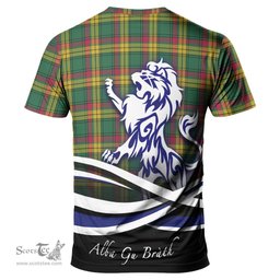 ScotsTee Shop Scottish MacMillan Old Ancient Clan Crest Tartan T Shirt Alba Gu Brath Regal Lion Emblem