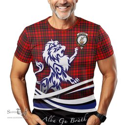 ScotsTee Shop Scottish Matheson Modern Clan Crest Tartan T Shirt Alba Gu Brath Regal Lion Emblem