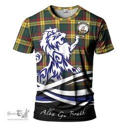 ScotsTee Shop Scottish MacMillan Old Modern Clan Crest Tartan T Shirt Alba Gu Brath Regal Lion Emblem