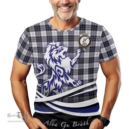 ScotsTee Shop Scottish MacRae Dress Modern Clan Crest Tartan T Shirt Alba Gu Brath Regal Lion Emblem