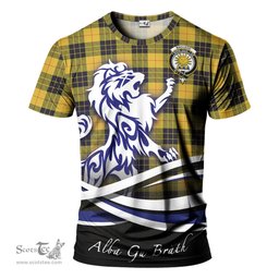 ScotsTee Shop Scottish MacLeod of Lewis Ancient Clan Crest Tartan T Shirt Alba Gu Brath Regal Lion Emblem