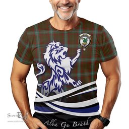 ScotsTee Shop Scottish Seton Hunting Clan Crest Tartan T Shirt Alba Gu Brath Regal Lion Emblem