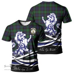ScotsTee Shop Scottish Stewart Old Clan Crest Tartan T Shirt Alba Gu Brath Regal Lion Emblem