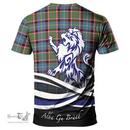 ScotsTee Shop Scottish Norvel Clan Crest Tartan T Shirt Alba Gu Brath Regal Lion Emblem
