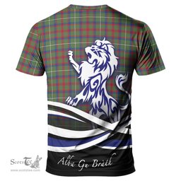 ScotsTee Shop Scottish Shaw Green Modern Clan Crest Tartan T Shirt Alba Gu Brath Regal Lion Emblem