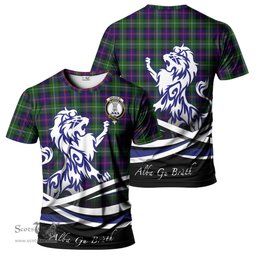 ScotsTee Shop Scottish Malcolm Clan Crest Tartan T Shirt Alba Gu Brath Regal Lion Emblem