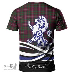 ScotsTee Shop Scottish Stewart of Bute Hunting Clan Crest Tartan T Shirt Alba Gu Brath Regal Lion Emblem