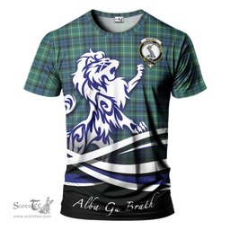 ScotsTee Shop Scottish MacNeil of Colonsay Ancient Clan Crest Tartan T Shirt Alba Gu Brath Regal Lion Emblem