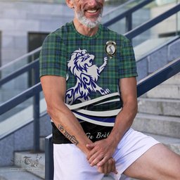 ScotsTee Shop Scottish MacNeil of Colonsay Ancient Clan Crest Tartan T Shirt Alba Gu Brath Regal Lion Emblem