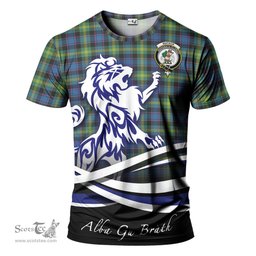 ScotsTee Shop Scottish Watson Ancient Clan Crest Tartan T Shirt Alba Gu Brath Regal Lion Emblem