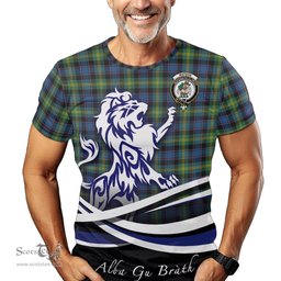 ScotsTee Shop Scottish Watson Ancient Clan Crest Tartan T Shirt Alba Gu Brath Regal Lion Emblem