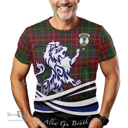 ScotsTee Shop Scottish Somerville Clan Crest Tartan T Shirt Alba Gu Brath Regal Lion Emblem