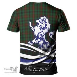ScotsTee Shop Scottish Tennant Clan Crest Tartan T Shirt Alba Gu Brath Regal Lion Emblem