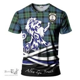 ScotsTee Shop Scottish McCoy Ancient Clan Crest Tartan T Shirt Alba Gu Brath Regal Lion Emblem