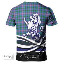 ScotsTee Shop Scottish Ralston Clan Crest Tartan T Shirt Alba Gu Brath Regal Lion Emblem